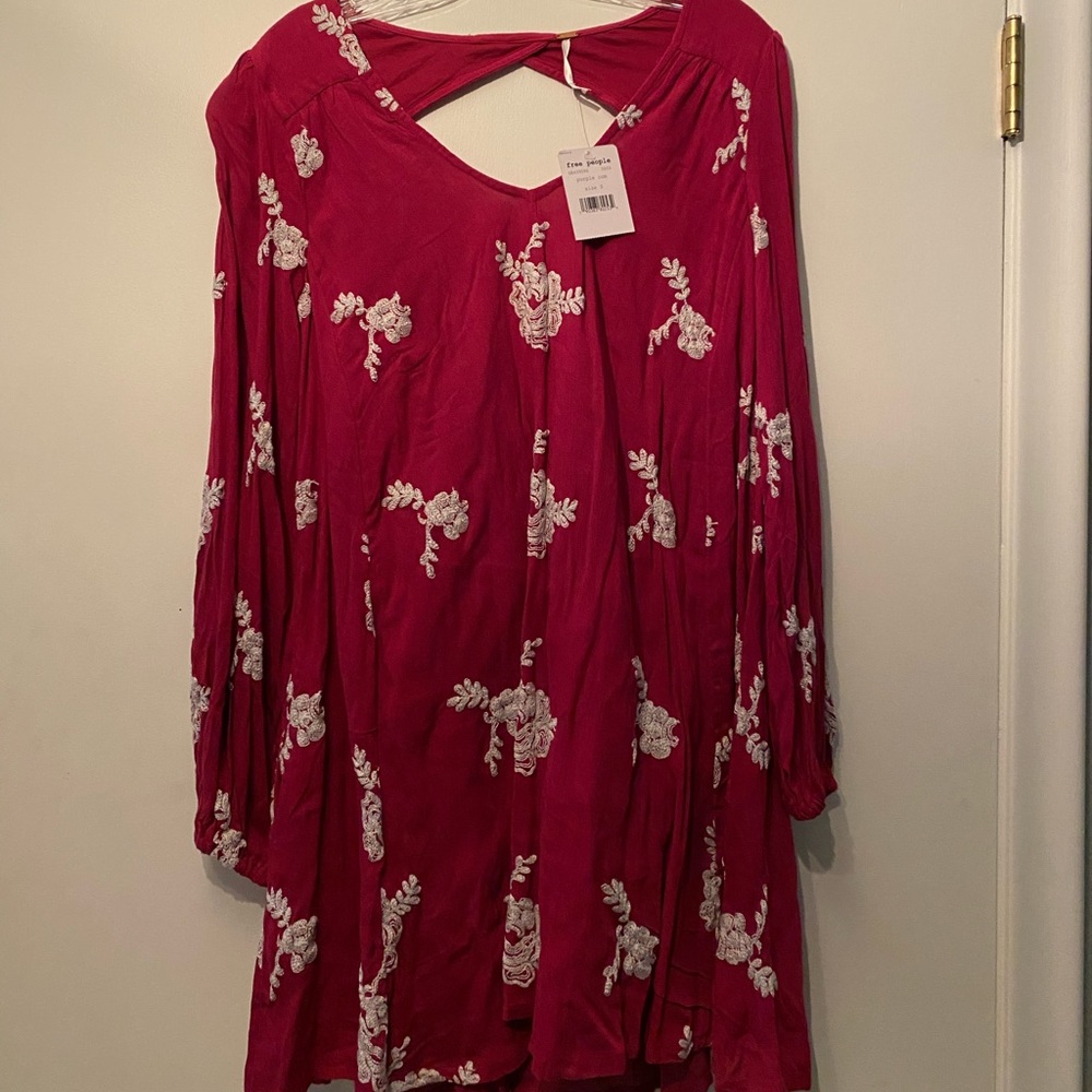 Red dress free people